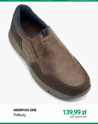 Półbuty Memphis One promocja w Deichmann