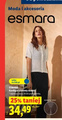 Kardigan ażurowy damski Esmara promocja w Lidl