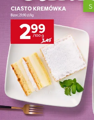 Ciasto kremówka Bizon promocja w Stokrotka