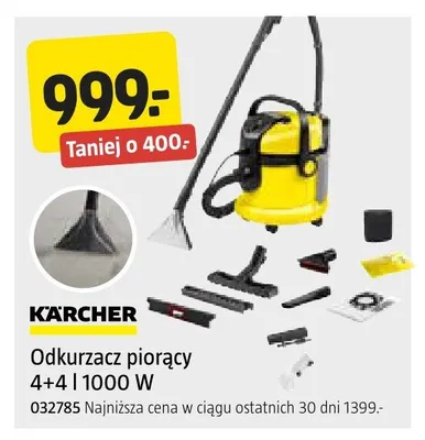 Odkurzacz piorący Kärcher 4+4l 1000W promocja w Jula