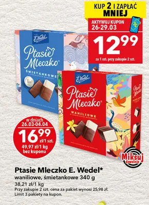 Ptasie mleczko waniliowe promocja w LEWIATAN