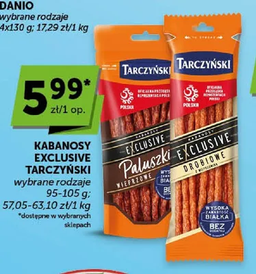 Kabanosy Exclusive wieprzowe Tarczyński promocja w Euro Sklep