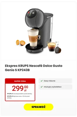 Ekspres do kawy KRUPS Nescafé Dolce Gusto Genio S promocja w Media Expert