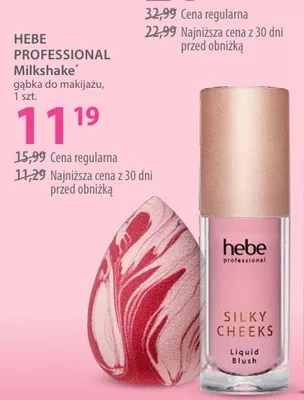 Róż w płynie Hebe Professional Silky Cheeks Liquid Blush promocja w Hebe