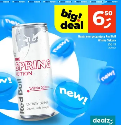 Napój energetyzujący Wiśnia Sakura promocja w Dealz