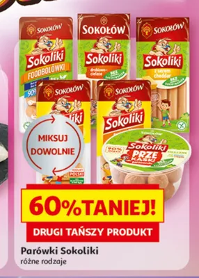 Parówki Sokołów Sokoliki drobiowo-cielęce promocja w Auchan