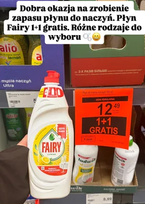 Płyn do mycia naczyń Fairy promocja w Aldi