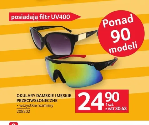 Okulary damskie i męskie przeciwsłoneczne promocja w Selgros