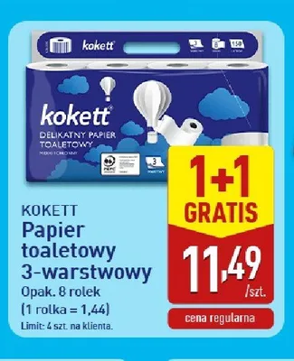 Papier toaletowy 3-warstwowy Kokett promocja w Aldi