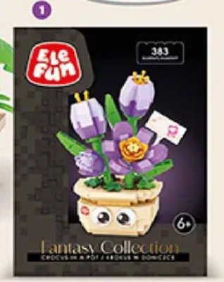 Klocki EleFun Fantasy Collection Krokus w doniczce promocja w Biedronka