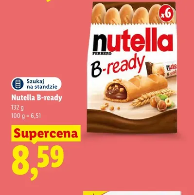 Batoniki Nutella B-ready 6-pak promocja w Lidl