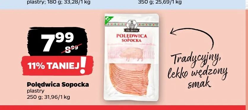 Polędwica Sopocka plastry promocja w Netto