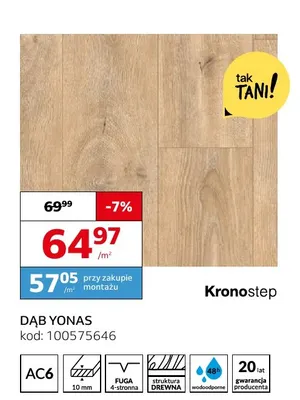 Panele podłogowe dąb Yonas Kronostep promocja w Komfort