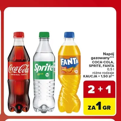 Napój gazowany Sprite promocja w Carrefour Market