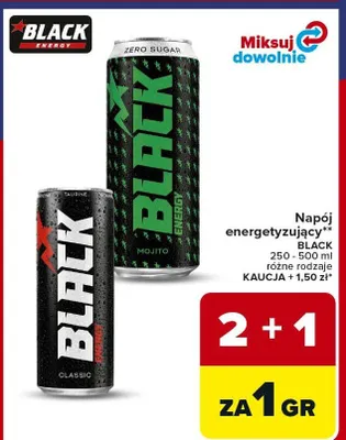 Napój energetyzujący różne rodzaje promocja w Carrefour