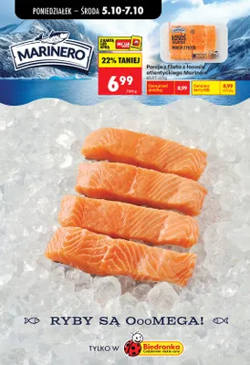 Porcje z fileta z łososia atlantyckiego Marinero promocja w Biedronka