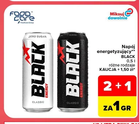 Napój energetyzujący Black Classic promocja w Carrefour