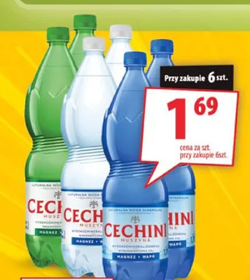 Woda niegazowana Cechini Muszyna promocja w Arhelan
