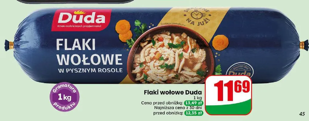 Flaki wołowe Duda promocja w Dino
