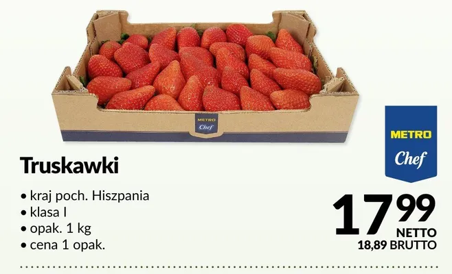 Truskawki Metro Chef promocja w Makro
