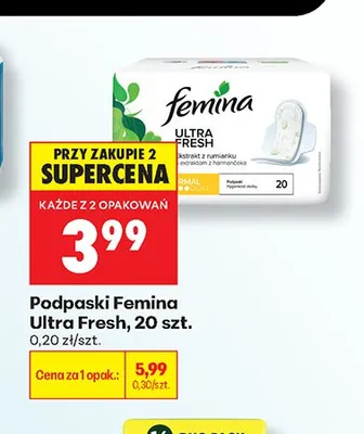 Podpaski Femina Ultra Fresh promocja w Biedronka