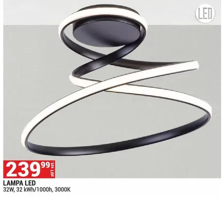 Lampa LED 32W, 32kWh/1000h, 3000K promocja w Merkury Market