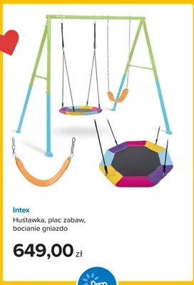 Huśtawka plac zabaw bocianie gniazdo Intex promocja w Smyk