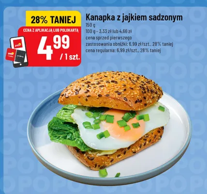 Kanapka z jajkiem sadzonym promocja w POLOmarket