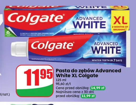 Pasta do zębów Advanced White XL Colgate promocja w Dino