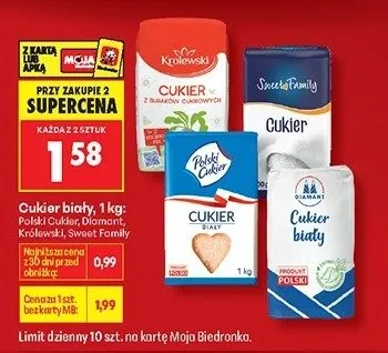 Cukier biały Kurier & Cukier buraczany Dukier promocja w Biedronka