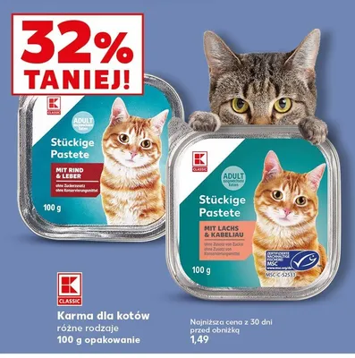 Karma dla kotów różne rodzaje promocja w Kaufland