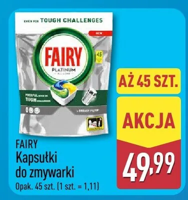 Kapsułki do zmywarki 45 szt. Fairy promocja w Aldi