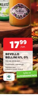 Drink Bevello Bellini 6% marakuja promocja w Stokrotka