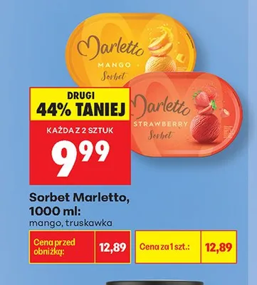 Sorbet mango Marletto promocja w Biedronka
