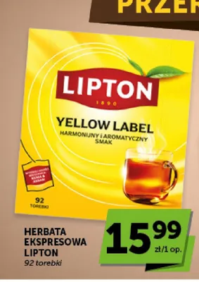 Herbata ekspresowa Lipton Yellow Label promocja w ABC