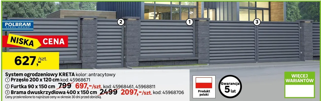 Furtka 90x150cm promocja w Leroy Merlin