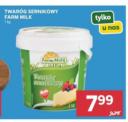 Twaróg sernikowy Farm Milk promocja w Stokrotka