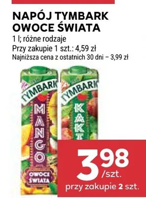 Napój Tymbark owoce świata promocja w Stokrotka