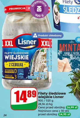 Filety śledziowe wiejskie z cebulką promocja w Dino
