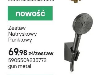 Zestaw natryskowy punktowy gun metal promocja w Castorama
