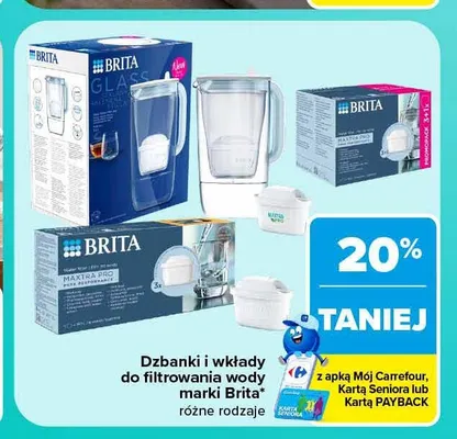 Dzbanki i wkłady do filtrowania wody Brita promocja w Carrefour