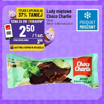 Lody miętowe Choco Charlie promocja w POLOmarket