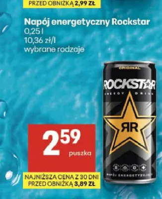 Napój energetyczny Rockstar promocja w Delikatesy Centrum
