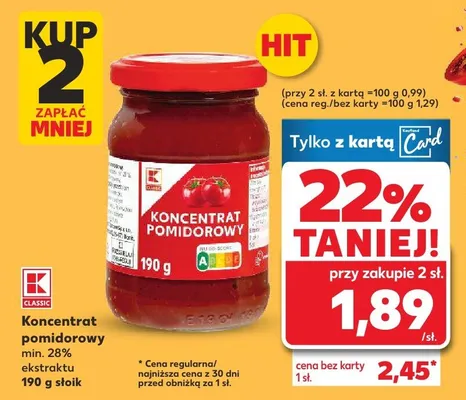 Koncentrat pomidorowy  promocja w Kaufland