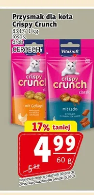 Przysmak dla kota Vitakraft Crispy Crunch drób promocja w Prim Market