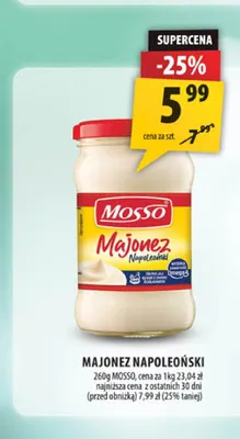 Majonez Napoleoński Mosso promocja w Arhelan