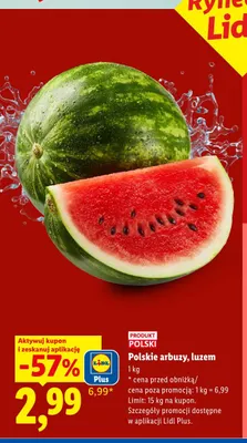 Arbuz polski luzem promocja w Lidl