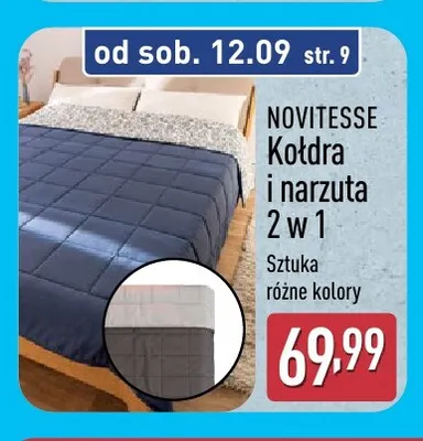 Kołdra i narzuta 2 w 1 NOVITESSE promocja w Aldi