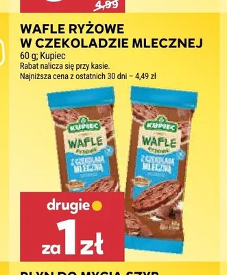 Wafle ryżowe w czekoladzie mlecznej Kupiec promocja w Stokrotka