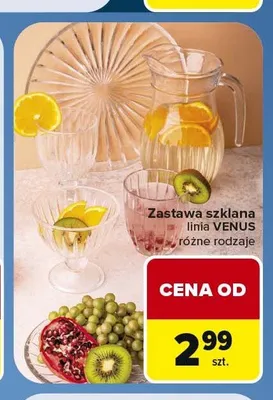 Zastawa szklana Venus promocja w Carrefour